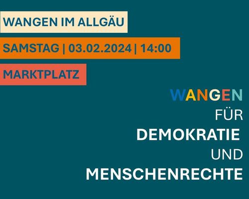 Wangen für Demokratie und Menschenrechte